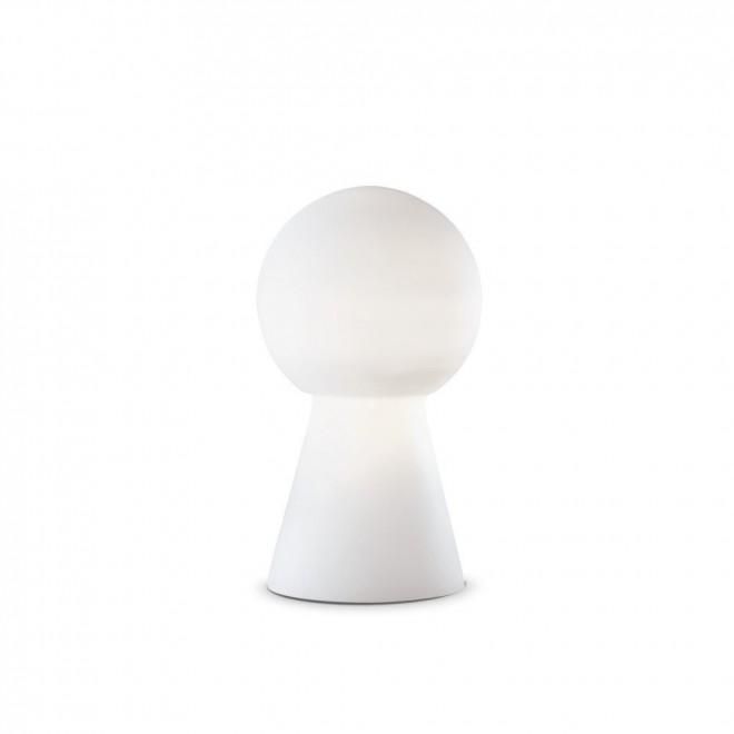 IDEAL LUX 000251 | Brillo-IL Ideal Lux asztali lámpa - BIRILLO TL1 MEDIUM BIANCO - 39cm kapcsoló 1x E27 fehér, savmart