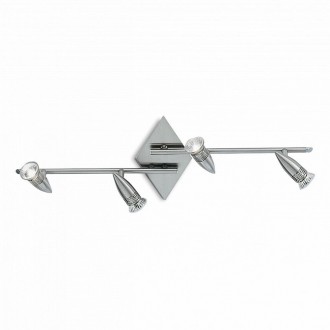 IDEAL LUX 006321 | Alfa Ideal Lux spot lámpa - ALFA PL4 NICKEL - elforgatható alkatrészek 4x GU10 1600lm 3000K nikkel