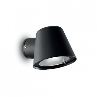 IDEAL LUX 020228 | Gas Ideal Lux falikar lámpa - GAS AP1 NERO - 1x GU10 IP43 fekete, savmart