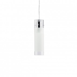 IDEAL LUX 027357 | Flam-IL Ideal Lux függeszték lámpa - FLAM SP1 SMALL - 1x E27 króm, savmart, átlátszó