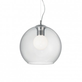 IDEAL LUX 052809 | Nemo-IL Ideal Lux függeszték lámpa - NEMO SP1 D30 TRASPARENTE - 1x E27 króm, átlátszó