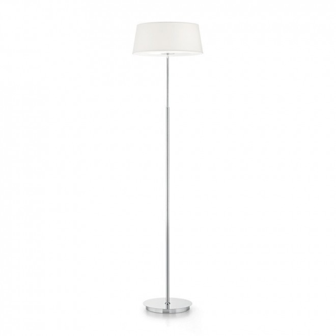 IDEAL LUX 075488 | Hilton-IL Ideal Lux álló lámpa - HILTON PT2 - 160,5cm kapcsoló 2x E14 króm, fehér, savmart