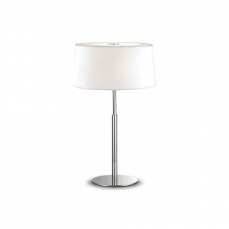 IDEAL LUX 075532 | Hilton-IL Ideal Lux asztali lámpa - HILTON TL2 - 49cm kapcsoló 2x E14 króm, fehér, savmart