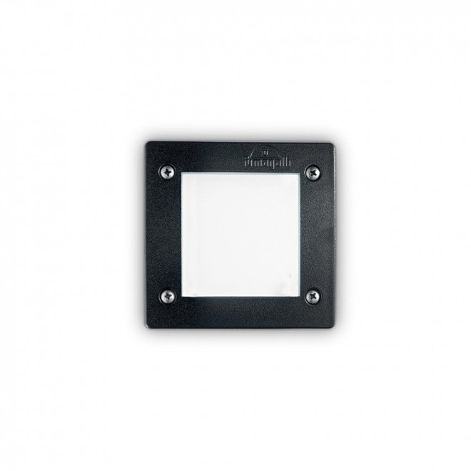 IDEAL LUX 096582 | Leti Ideal Lux beépíthető lámpa - LETI PT1 SQUARE NERO - UV álló műanyag 115x115mm 1x GX53 4000K IP66 UV fekete, opál