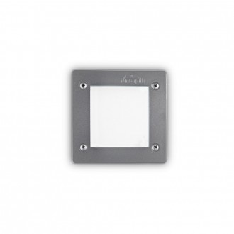 IDEAL LUX 096599 | Leti Ideal Lux beépíthető lámpa - LETI PT1 SQUARE GRIGIO - UV álló műanyag 115x115mm 1x GX53 4000K IP66 UV szürke, opál