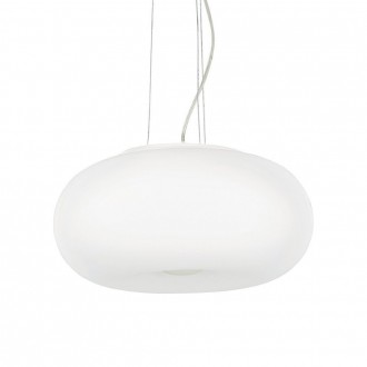 IDEAL LUX 098616 | Ulisse Ideal Lux függeszték lámpa - ULISSE SP3 D52 - rövidíthető vezeték 3x E27 matt fehér, savmart