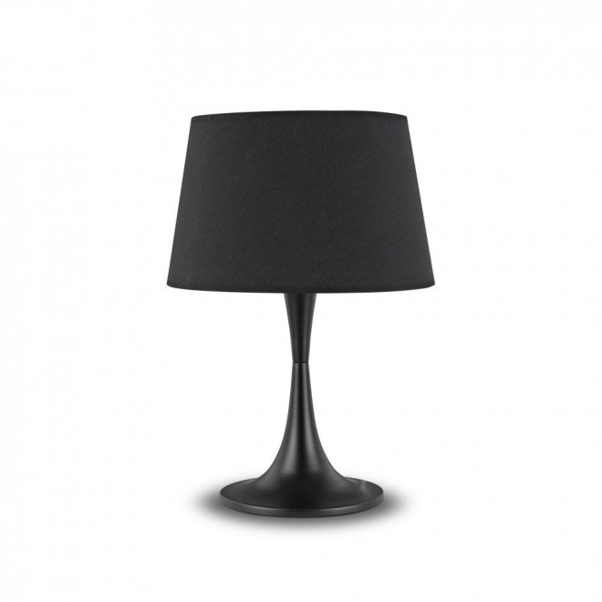 IDEAL LUX 110455 | London-IL Ideal Lux asztali lámpa - LONDON TL1 BIG NERO - 48,5cm kapcsoló 1x E27 fekete, fehér