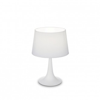 IDEAL LUX 110530 | London-IL Ideal Lux asztali lámpa - LONDON TL1 SMALL BIANCO - 36,5cm kapcsoló 1x E27 fehér