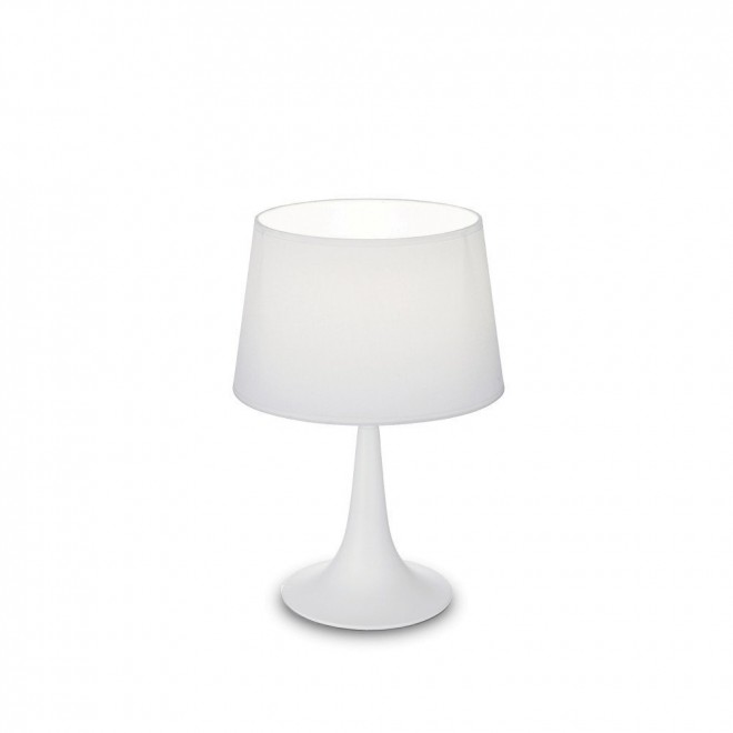 IDEAL LUX 110530 | London-IL Ideal Lux asztali lámpa - LONDON TL1 SMALL BIANCO - 36,5cm kapcsoló 1x E27 fehér