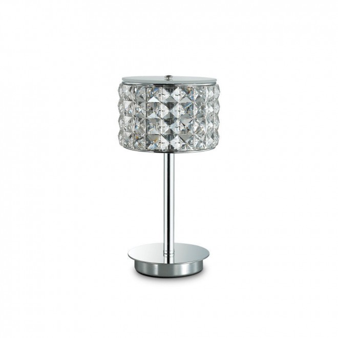 IDEAL LUX 114620 | Roma-IL Ideal Lux asztali lámpa - ROMA TL1 - 28cm kapcsoló 1x G9 300lm 3000K króm, átlátszó
