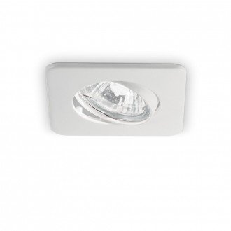 IDEAL LUX 138978 | Lounge Ideal Lux beépíthető lámpa - LOUNGE BIANCO - elforgatható fényforrás 90x90mm 1x GU10 fehér