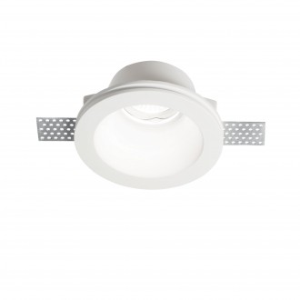 IDEAL LUX 139012 | Samba-IL Ideal Lux beépíthető lámpa - SAMBA ROUND D90 - festhető Ø120mm 120x120mm 1x GU10 fehér