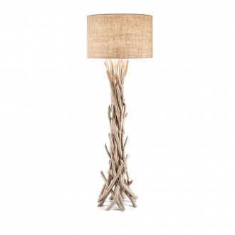 IDEAL LUX 148939 | Driftwood Ideal Lux álló lámpa - DRIFTWOOD PT1 - 157,5cm kapcsoló 1x E27 natúr, vászon