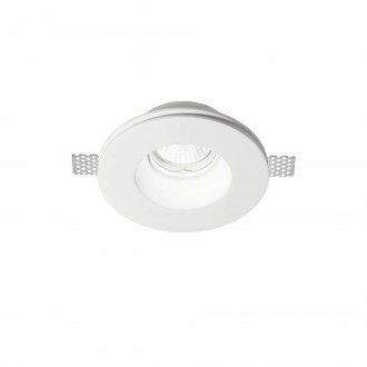 IDEAL LUX 150130 | Samba-IL Ideal Lux beépíthető lámpa - SAMBA ROUND D74 - festhető Ø130mm 130x130mm 1x GU10 fehér