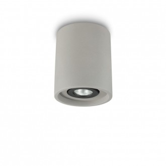 IDEAL LUX 150437 | Oak-IL Ideal Lux mennyezeti lámpa - OAK PL1 ROUND CEMENTO - elforgatható fényforrás 1x GU10 szürke