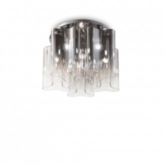 IDEAL LUX 172828 | Compo Ideal Lux mennyezeti lámpa - COMPO PL6 FUME' - 6x E27 króm, füst