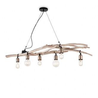 IDEAL LUX 180922 | Driftwood Ideal Lux függeszték lámpa - DRIFTWOOD SP6 - 6x E27 natúr, antikolt réz