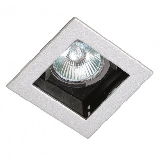 ITALUX DL-101/SY | Relio Italux beépíthető lámpa 95x95mm 1x MR16 / GU5.3 ezüst, fekete