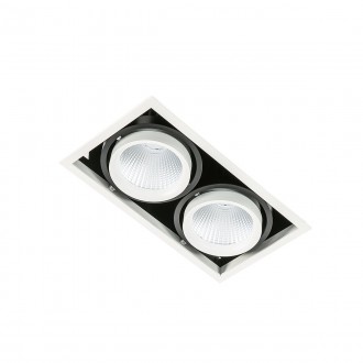 ITALUX GL7108-2/2X18W 3000K WH+BL | Vertico Italux beépíthető lámpa elforgatható fényforrás 260x137mm 2x LED 3045lm 3000K fekete, fehér