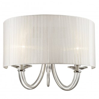 ITALUX MA05101W-002 | Mulber Italux fali lámpa 2x E14 króm, fehér, átlátszó