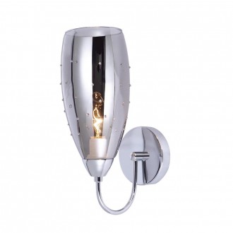 ITALUX MBM2170/1 A | Grace-IT Italux falikar lámpa 1x E14 fehér, króm, átlátszó