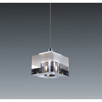 ITALUX MD9216-1A | Cubric Italux függeszték lámpa 1x G4 3000K króm, krémszín, átlátszó
