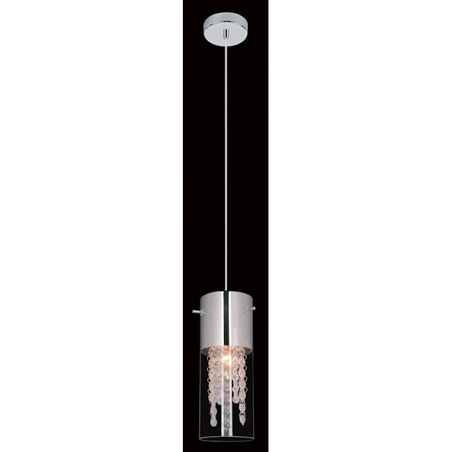 ITALUX MDM1636/1A | Marqu Italux függeszték lámpa 1x E14 króm, átlátszó