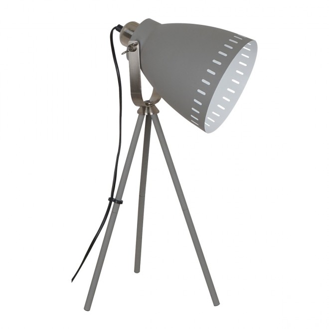ITALUX ML-HN2278-GR+S.NICK | Franklin Italux asztali lámpa 54cm kapcsoló elforgatható alkatrészek 1x E27 matt szürke, matt króm