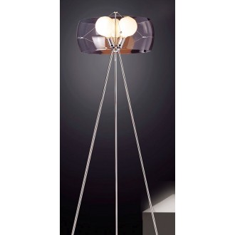 ITALUX ML5807-3B | Koma-IT Italux álló lámpa 175cm vezeték kapcsoló 3x E27 fehér, króm, átlátszó