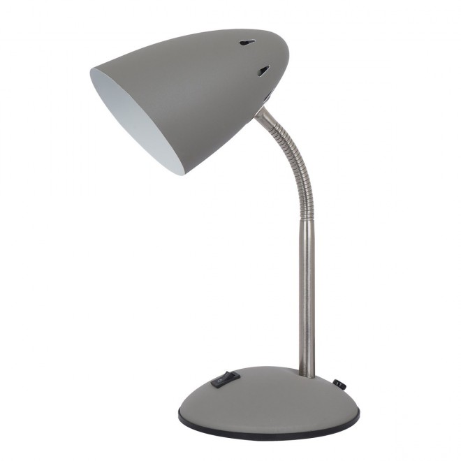 ITALUX MT-HN2013-GR+S.NICK | Cosmic-IT Italux asztali lámpa 30cm kapcsoló flexibilis 1x E27 szürke, matt nikkel