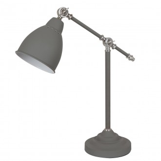 ITALUX MT-HN2054-1-GR | Sonny Italux asztali lámpa 55,5cm kapcsoló elforgatható alkatrészek 1x E27 világosszürke, króm