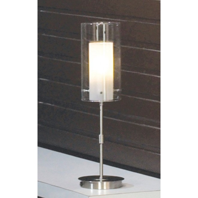 ITALUX MT0118B-1 | Terni Italux asztali lámpa 36cm vezeték kapcsoló 1x E14 fehér, króm