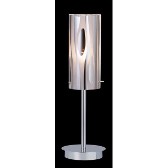 ITALUX MTM1575/1CR | Triplet Italux asztali lámpa 45cm vezeték kapcsoló 1x E27 fehér, króm