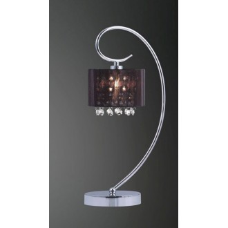 ITALUX MTM1583/1 | Span Italux asztali lámpa 44cm 1x E14 króm, fekete, átlátszó