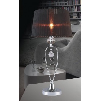 ITALUX MTM1637-1 | Vivien Italux asztali lámpa 59cm 1x E14 átlátszó, króm, fekete