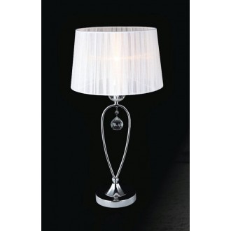 ITALUX MTM1637-1W | Vivien Italux asztali lámpa 59cm 1x E14 átlátszó, króm, fehér