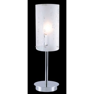 ITALUX MTM1672/1 | Valve Italux asztali lámpa 48cm vezeték kapcsoló 1x E27 fehér, króm