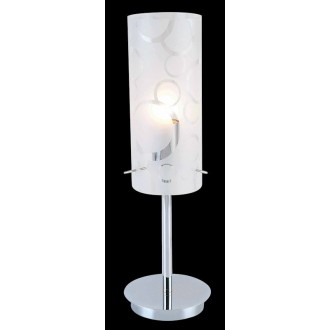 ITALUX MTM1674/1 W | Danni Italux asztali lámpa 46cm vezeték kapcsoló 1x E27 fehér, króm