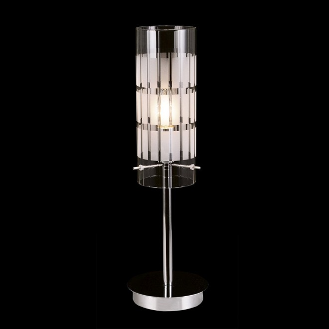 ITALUX MTM1957-1 | Max-IT Italux asztali lámpa 46cm vezeték kapcsoló 1x E27 króm, átlátszó