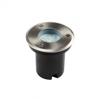KANLUX 18193 | Gordo Kanlux beépíthető lámpa kerek Ø95mm 1x LED 50lm 6500K IP67 IK08 ezüst, átlátszó