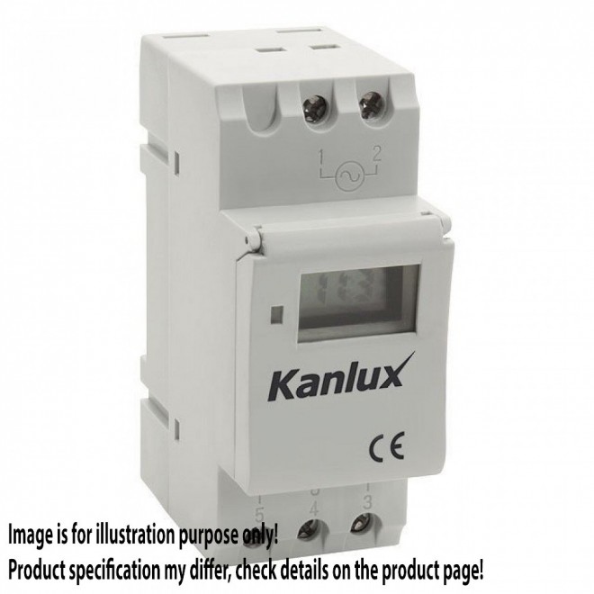 KANLUX 18721 | Kanlux időkapcsoló DIN35 modul asztronómiai funkcióval fehér