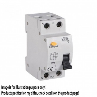 KANLUX 23212 | Kanlux áramvédő kapcsoló (FI relé) + túláramvédő 16A DIN35 modul, 2P B A világosszürke, fekete, sárga