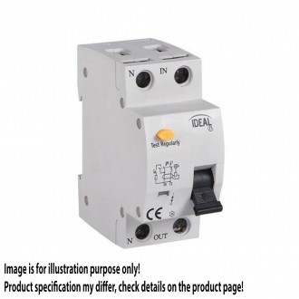 KANLUX 23218 | Kanlux áramvédő kapcsoló (FI relé) + túláramvédő 16A DIN35 modul, 2P C A világosszürke, fekete, sárga