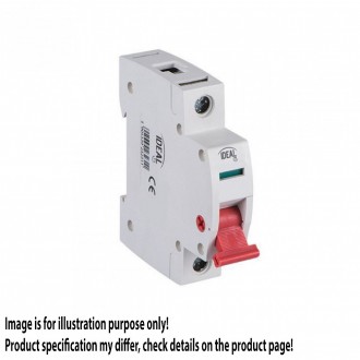 KANLUX 23230 | Kanlux leválasztó kapcsoló DIN35 modul, 1 - 25A világosszürke, piros