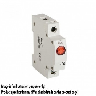 KANLUX 23320 | Kanlux kontroll lámpa LED DIN35 modul, 3R világosszürke, piros