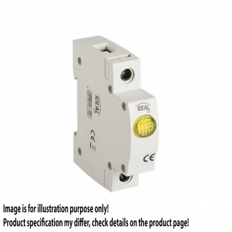 KANLUX 23322 | Kanlux kontroll lámpa LED DIN35 modul, 3Y világosszürke, sárga
