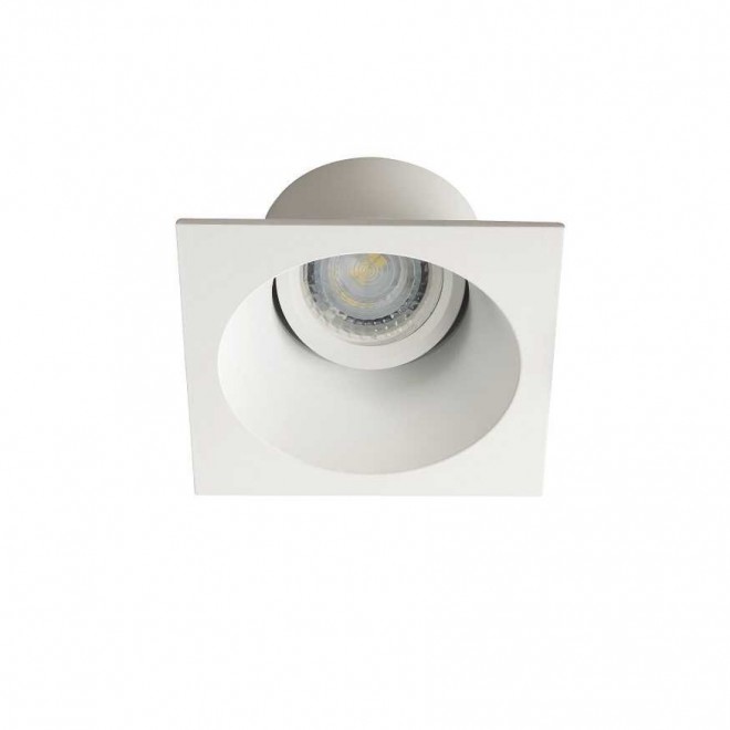 KANLUX 26739 | Aprila Kanlux beépíthető lámpa négyzet billenthető, foglalat nélkül 104x104mm 1x MR16 / GU5.3 / GU10 matt fehér