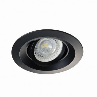 KANLUX 26743 | Colie Kanlux beépíthető lámpa kerek billenthető, foglalat nélkül Ø99mm 1x MR16 / GU5.3 / GU10 fekete