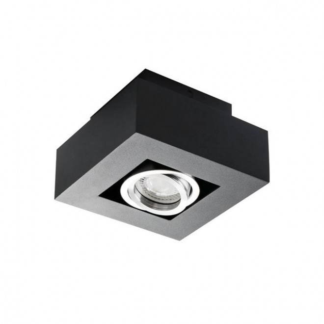KANLUX 26830 | Stobi Kanlux mennyezeti lámpa négyzet elforgatható fényforrás 1x GU10 / PAR16 fekete