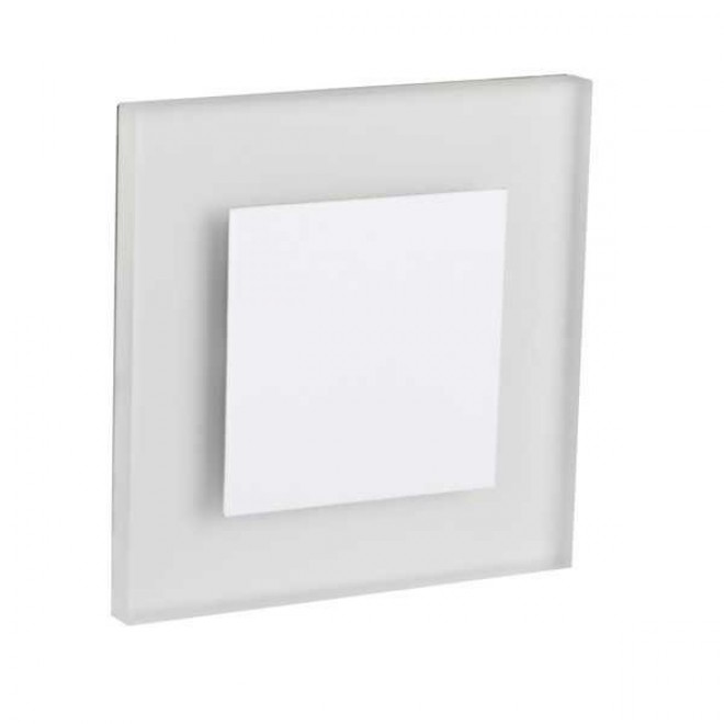 KANLUX 26840 | Kanlux-Apus Kanlux beépíthető lámpa négyzet 75x75mm 1x LED 13lm 3000K fehér, átlátszó